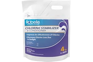 Robelle 4-Pounds Premium Chlorine Stabilizer and Conditioner, Concentrated Cyanuric Acid for Pools, Pool Stabilizer, Helps Chlorine Last Longer