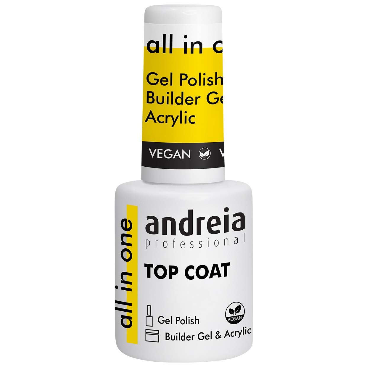 Andreia Professional Nail Top Coat for Gel Polish, Builder Gel & Acrylic - LED & UV High shine and highly resistant - 10.5 ml