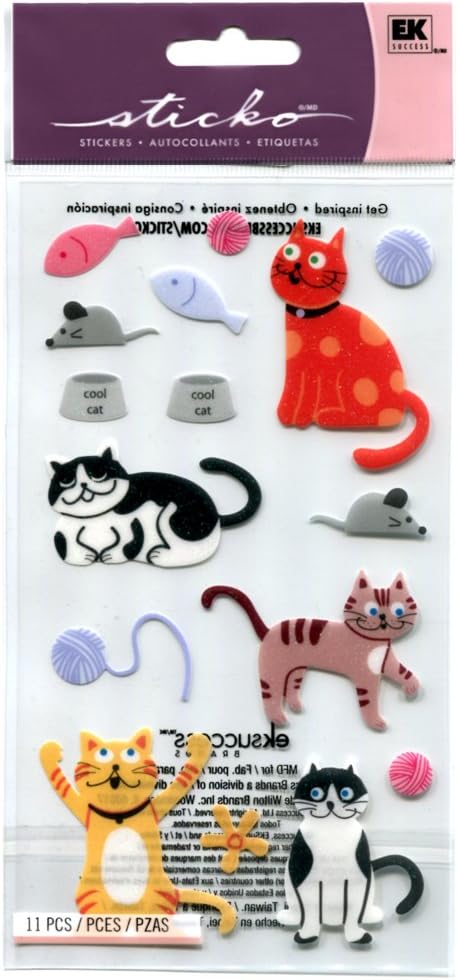 Stickopotamus Stickers Cat Glitter