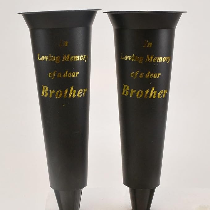 Angraves Set of 2 In Loving Memory Brother Spiked Memorial Grave Flower