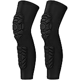 GUOZI Double Crashproof Knee Calf Pads [2 Pack], Thigh Compression Leg Sleeves Protection, Shin Brace Support for Youth Adults Sports Football Basketball Volleyball Soccer Baseball etc.