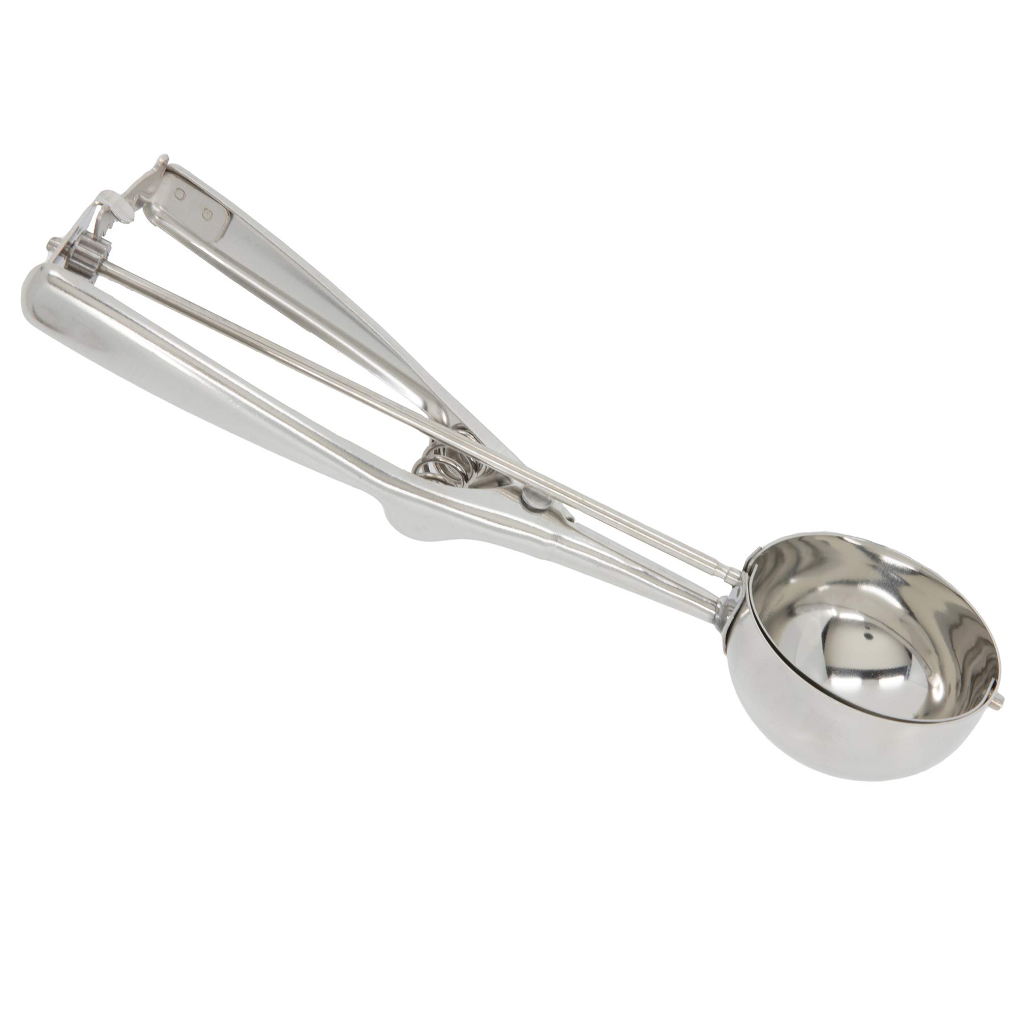 TRIXES Ice Cream Scoop with Easy Trigger - Non Stick Large Sized (6cm) Stainless Steel Cookie Scoops for Meatballs, Melon Balls, Mashed Potatoes and Muffins