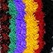 Fun Central - 6 pack - Rainbow Feather Boas | 6ft, 60g | Assorted Colors |4th of July Party Supplies Summer Parties Costume Accessories.