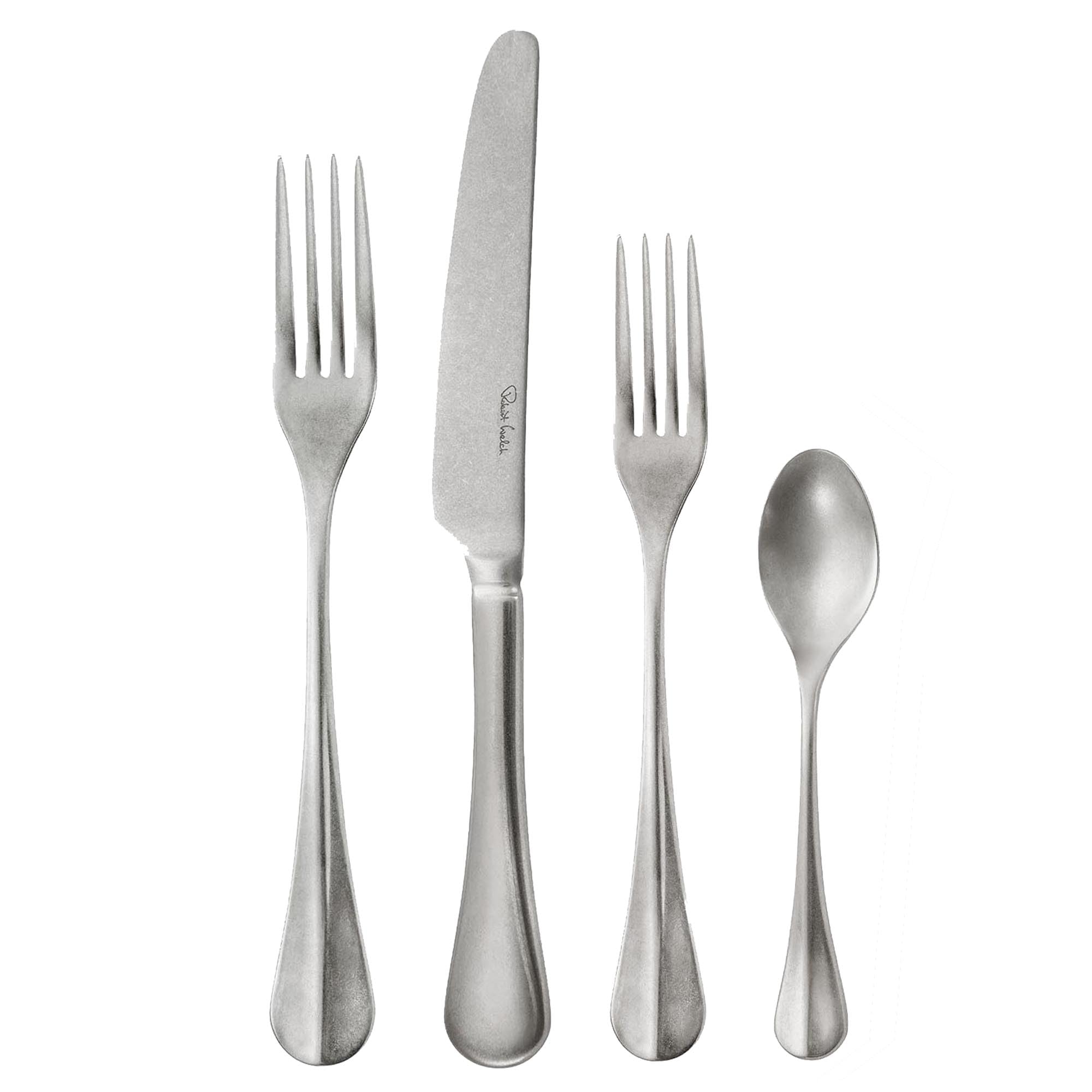 Robert Welch Baguette Vintage, 24 Piece Cutlery Set for 6 People. Matt Finish. Made from Stainless Steel. Dishwasher Safe.