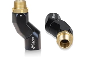 HLOGREE (3/4" NPT, 2PCS) Fuel Hose Swivel 360 Rotating Connector for Fuel Transfer Pump Fuel Nozzle Multi Plane Fuel Plane Swivel,Fuel Pump Tank Hose Swivel for Transfer Diesel Gasoline Kerosene