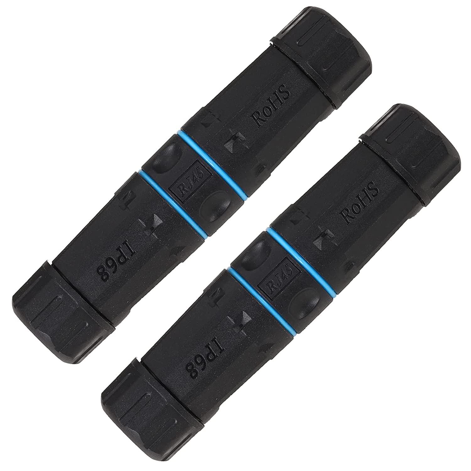 PENGLIN 2PCS Shielded RJ45 Waterproof Connector IP68 Cat5/5e/6 8P8C Ethernet LAN Cable Coupler Female to Female Outdoor Network Adapter