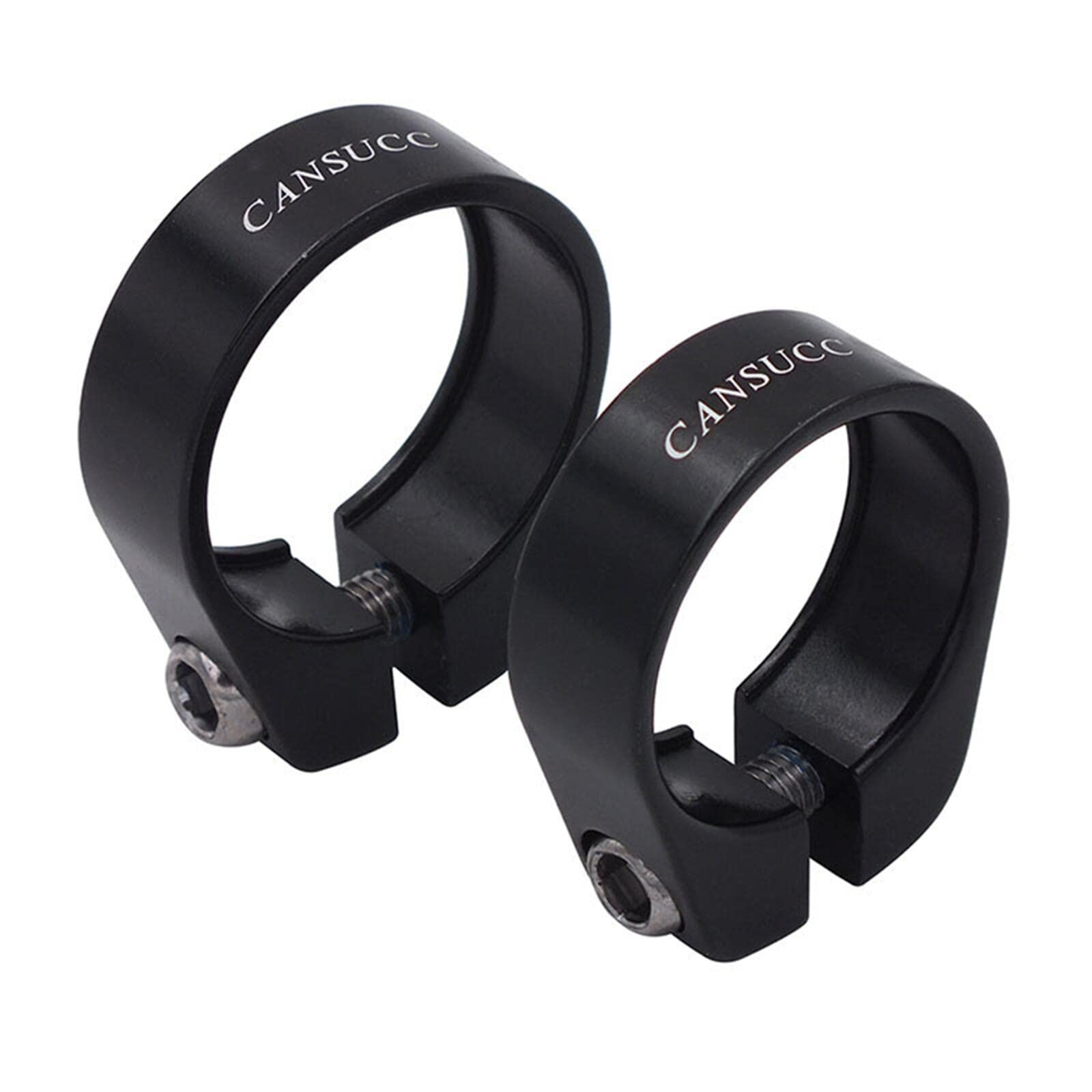2Pack Bike Post Clamp Cycling Saddle Post Clamps Aluminium Alloy Cycling Accessory 31.8mm 34.9mm Black