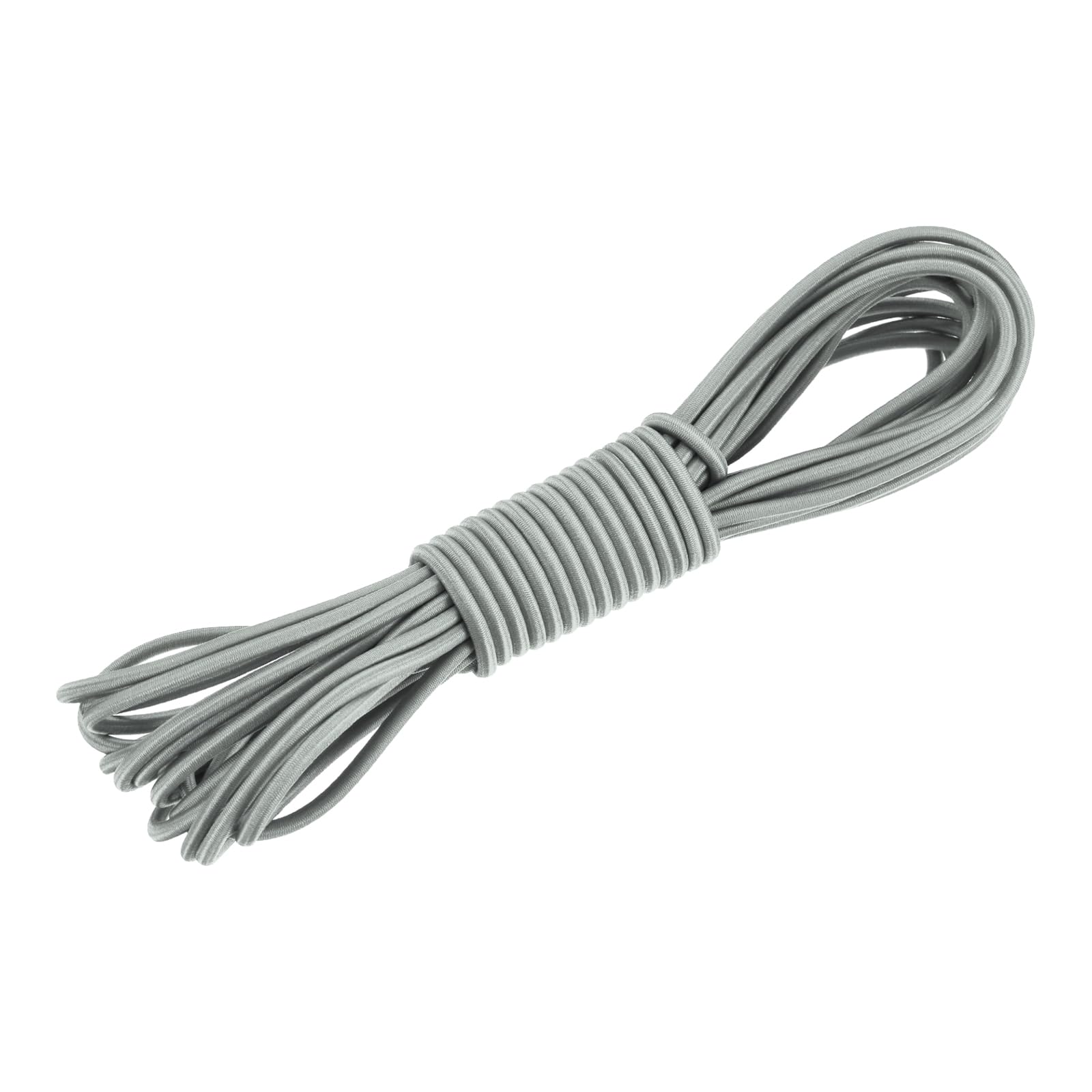 DMiotech 4.8mm Shock Cord, 7.6 M Grey Bungee Cord Tent Pole Shock Cord Round Elastic Kayak Rope Stretch String Marine Grade Heavy Polyester for DIY Projects Tie Downs