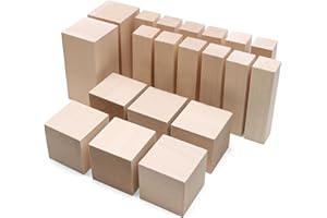 20PCS Basswood Carving Block, VIBRATITE Whittling Wood Carving Kit, Soft Wooden Block for Carving with 3 Different Sizes Wood Block for Beginners DIY Wood Carving Crafts