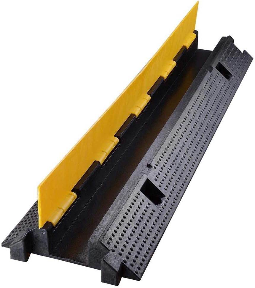 Amazon uyoyous ゴム 配線カバー 電線カバープロテクター 100CM 床用ケーブルカバー 宴会場 ケーブル減速ゾー ケーブル