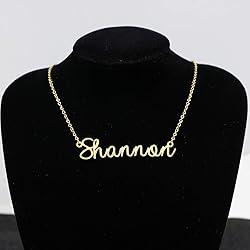 Awegift Personalized Name Necklace 18K Gold Plated