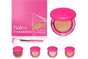 LIOATYO Peptide Bounce Foundation, Peptide Bounce Balm Foundation, Hydrating, Age-Defying Makeup for Mature Skin, Natural, Medium Buildable Coverage, All Skin Types