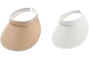 jecvxor Cloth Covered Slip-On Visor for Women, Adjustable Cap Sports Sun Visors for Men