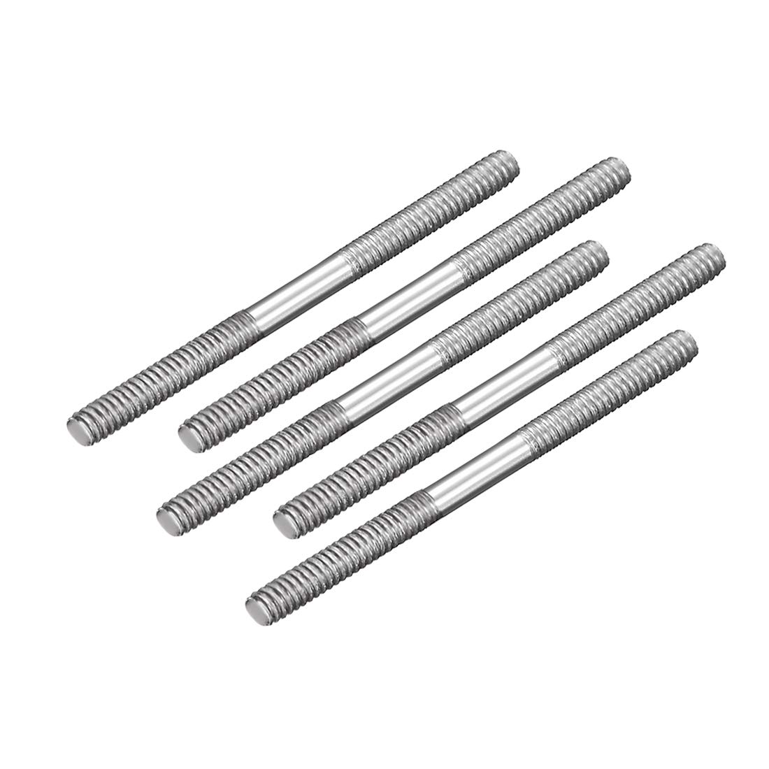 uxcell M2x25mm Pushrod Connector Stainless Steel Rod Linkage,for RC Boat,Car,Airplane,Helicopter,5pcs
