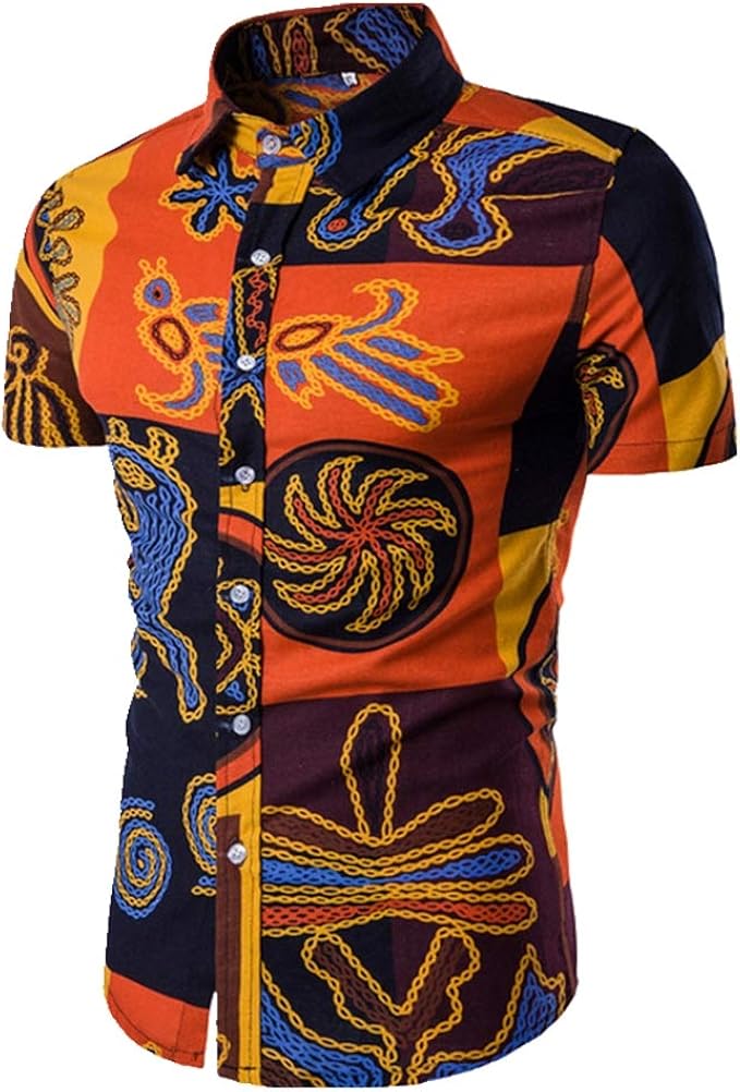 NOBRAND New Summer Men's Short Sleeve Fashion Summer Shirt Amazon.co