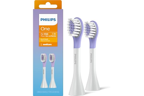 Philips One for Kids by Sonicare Electric Toothbrush Heads, Motorized Sonicare Kids Toothbrush Head, Replacement Brush Head (