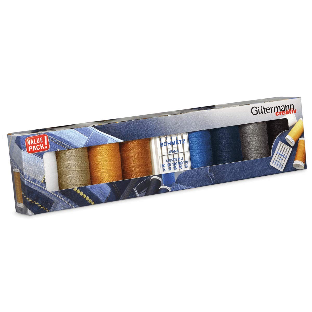 GütermannGütermann Denim (100m) Sewing Thread Set with Jeans Needles - 1 Set