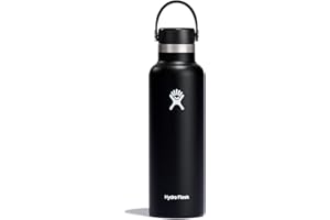 Hydro Flask Water Bottle - Insulated Stainless Steel - Non Spill, Leakproof in 21 Oz Black