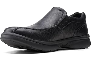 Clarks Collection Men's Bradley Step Loafer, Black Tumbled Leather, 12 Wide US