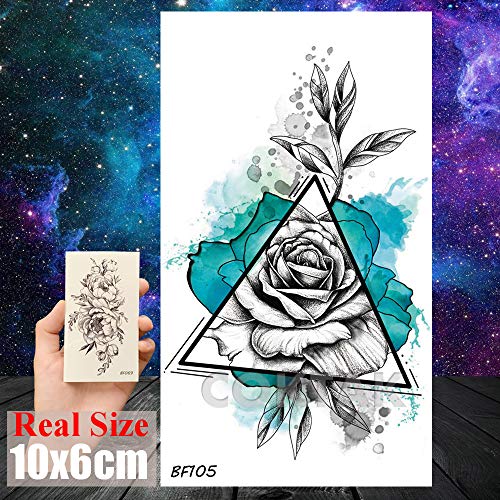 COKTAK 12Pieces/Lot 3D Watercolor Dreamcatcher Temporary Tattoos For Women Body Art Arm Fake Jewelry Tattoo Sticker Dream Catcher Flower Pendants Waterproof Girls Tatoos Sheet