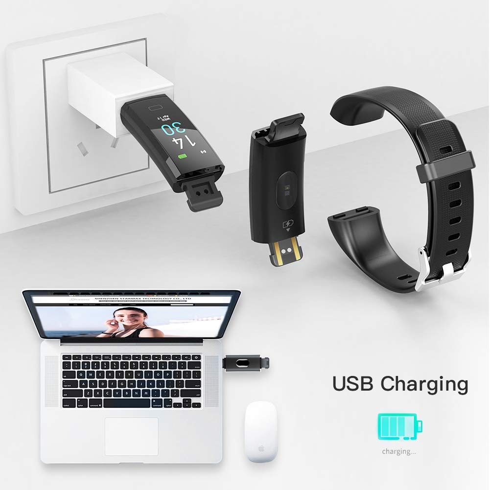 EDUP HOME Fitness Tracker HR, Activity Tracker Watch with Heart Rate Monitor, IP68 Waterproof Smart Fitness Band with Step Counter, Calorie Counter, Pedometer Watch Black for Kids Women and Men