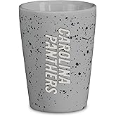Rico Industries NFL Football Carolina Panthers Wordmark Grey 2oz Ceramic Shot Glass for Fans, Laser Engraved In Team Color Single Shot Glass