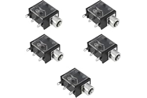 ECSiNG 5 Pcs Gaming Console 3 Pin Power Socket Port 3.5mm PJ-323 Compatible with Atari 2600 4 and 6 Switch Versions