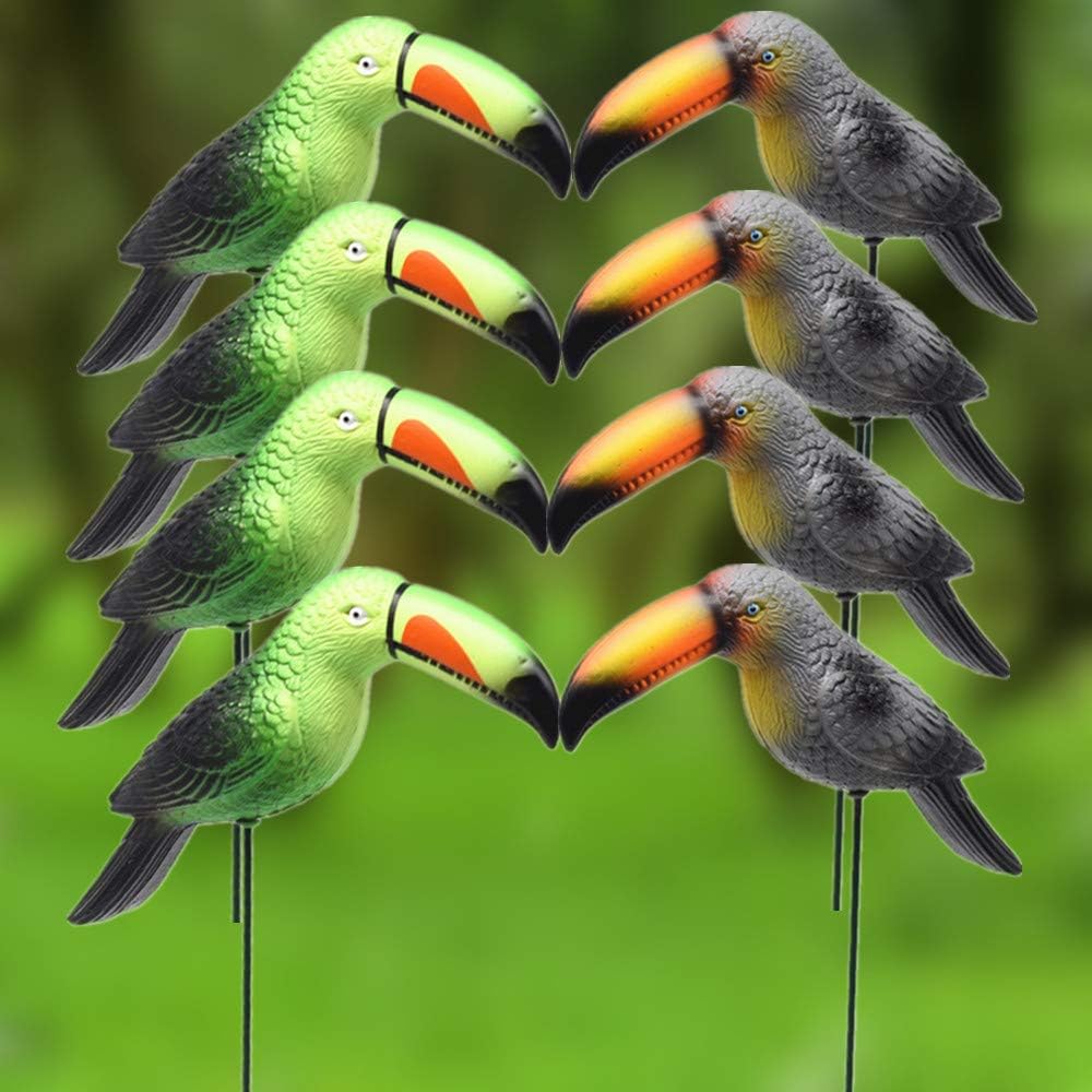uoudio Decorative Garden Stakes Bird Decoration (8pcs Bird
