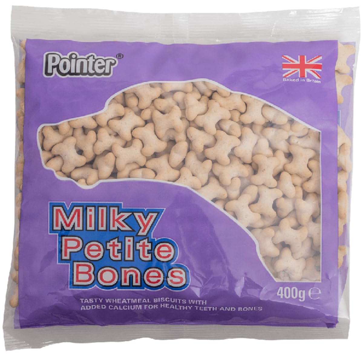 Fold Hill Foods Pointer Milky Bones Dog Treat Biscuit with Calcium - 3 Pack (3 x 400g) - 1.2kg