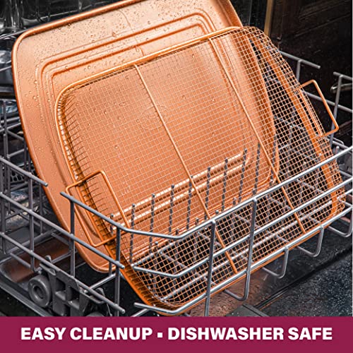 Gotham Steel Air Fryer Basket for Convection Oven, 2 Piece Nonstick