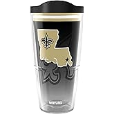 Tervis NFL New Orleans Saints - Forever Fan Made in USA Double Walled Insulated Tumbler Travel Cup Keeps Drinks Cold & Hot, 24oz, Classic