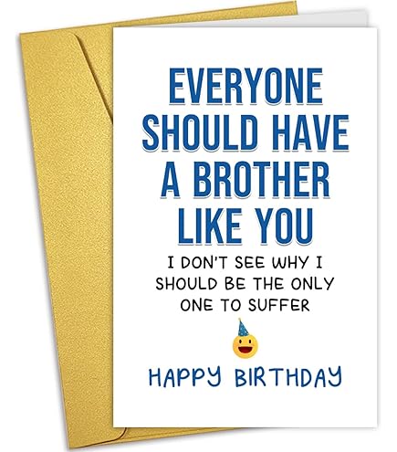Divertidas Tarjetas De Cumpleaños Para Hermano – My Favourite Sister – Tarjeta De Feliz Cumpleaños Para Hermano De