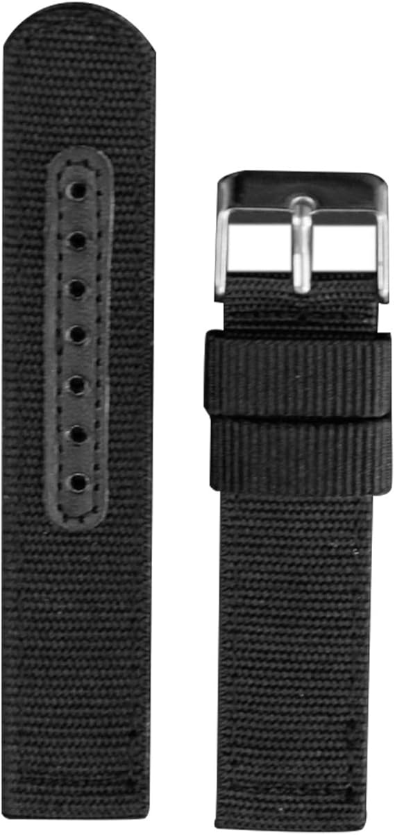 Infantry NYS-BLK Correa Venda de Reloj Lona Negra Ancha 20mm ...