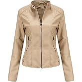 DEAR MODEL Faux Leather Jacket Women Bomber Jacket Women's Belted Motorcycle Jacket