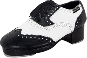 Miller & Ben Tap Shoes; Triple Threat; Black & White Royal Professional Tap Shoes