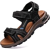 visionreast Mens Athletic Sandals Open Toe Hiking Outdoor Non-slip Sandals Air Cushion Sport Casual Beach Sandals