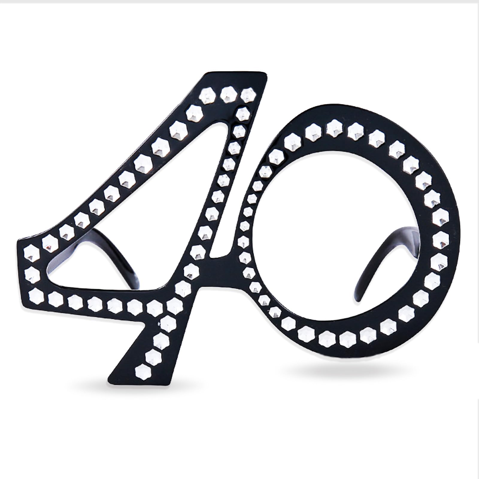Topfunyy 40th Birthday Glasses Novelty Number 40 Birthday Eyeglasses, Black Funny Costume Eyewear for 40th Birthday Photo Booth Props Party Favors
