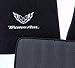 Avery's Floor Mats Part Compatible with Pontiac Firebird Trans AM 4 Piece Custom Fit Black Carpet Floor Mat Set with GM Licensed Firebird/Trans AM Logo (Silver) on Front Mats - Fits 1982-2002