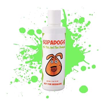 SUPADOGS Anti Tick & Flea Shampoo for Dogs 200ml