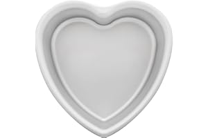 Fat Daddio's PHT-83 Anodized Aluminum Heart Cake Pan, 8 x 3 Inch
