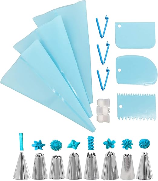 Amazon Com Lzyee 12 Inch Royal Icing Piping Bags With Tips Cookie