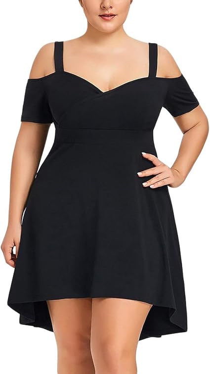black high low dress plus size