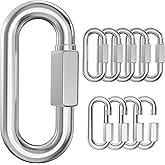 2.56 Inch Chain Quick Links, 10 Pcs Marine Grade Quick Link Connector, Stainless Steel 304 Corrosion Resistant Chain Connector, 1000 Lbs Capacity