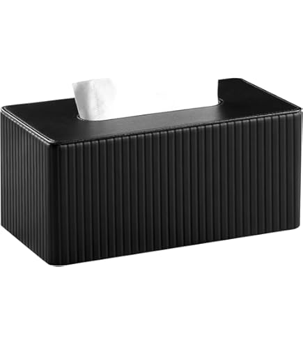 Amazon.com: Sumnacon Tissue Box Cover Rectangle Leather Tissue Box