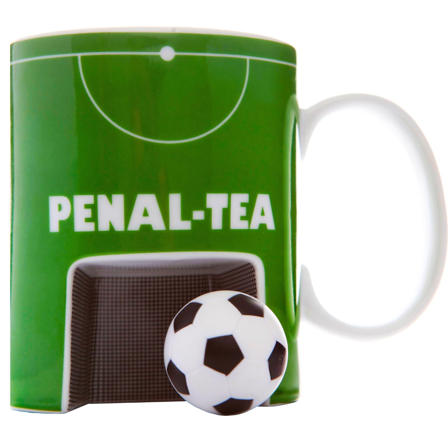 Boxer Gifts Penal-Tea Football Gift Mug - Novelty Presents For Him, Green