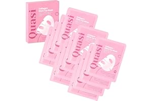 Quasi Collagen Glow Up Mask 2.0, Bio Collagen Mask Korean, Deep Hydration, Pore Minimizing - Glow like Glass Skin (3box)