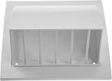 Repa Market 4" 100mm Exhaust Vent Hood w/ Rain Cover & Damper - White ABS Wall view 8