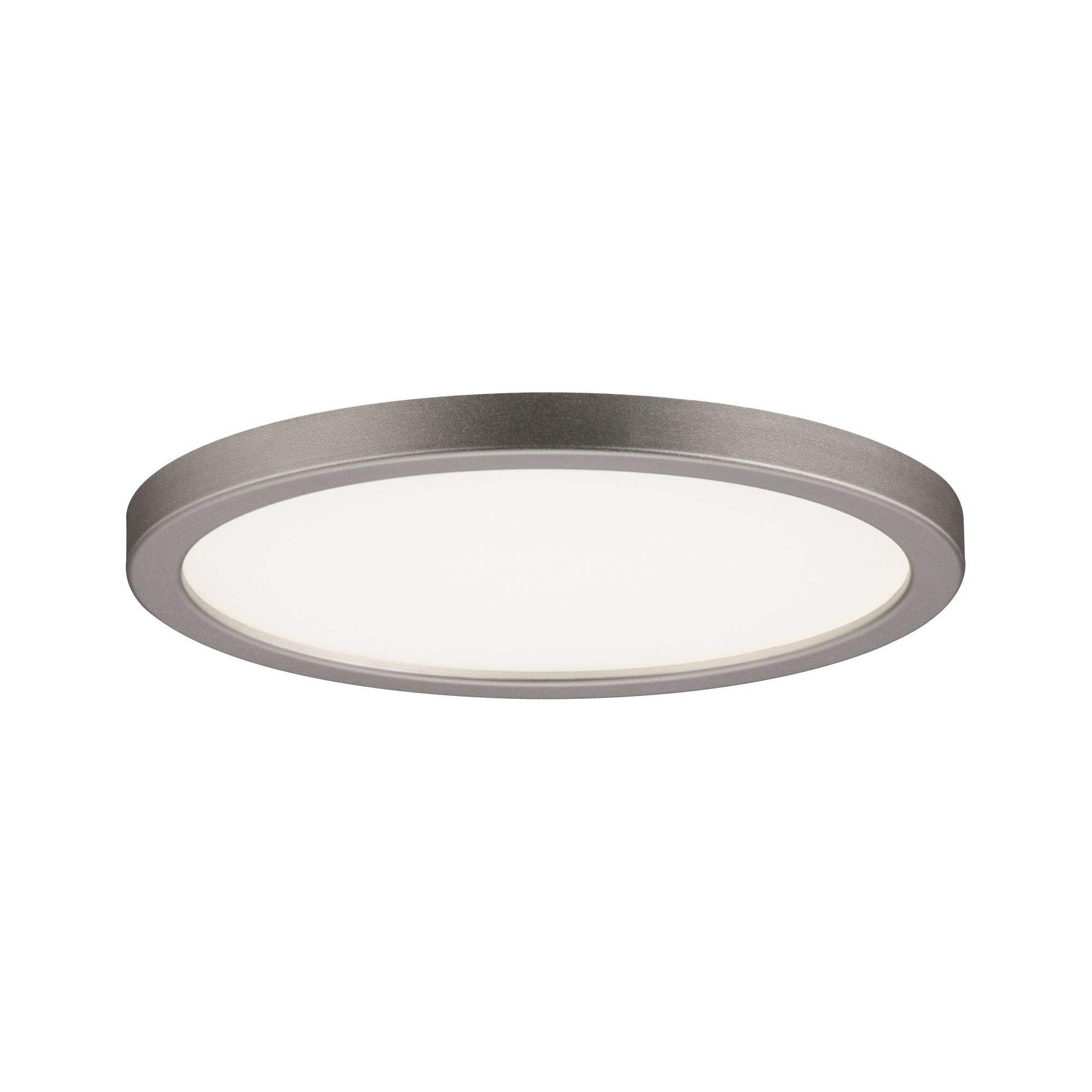 Paulmann 92947 Areo LED Panel Round incl. 1x8-watt Ceiling lamp Soft Nickel Ceiling luminaire Plastic Living Room lamp 3000 K