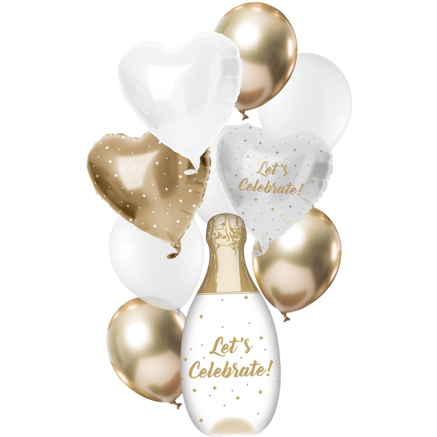 Folat 66982 Celebrate Balloons Set of 10, Multi-Coloured