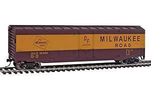 WalthersTrainline Ready to Run Milwaukee Road Boxcar, Red/Yellow